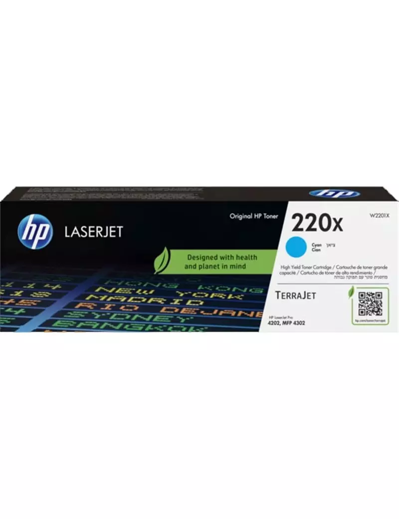 Toner Originale HP W2201X 220X (Ciano 5500 pagine) Toner Originale HP W2201X 220X (Ciano 5500 pagine)