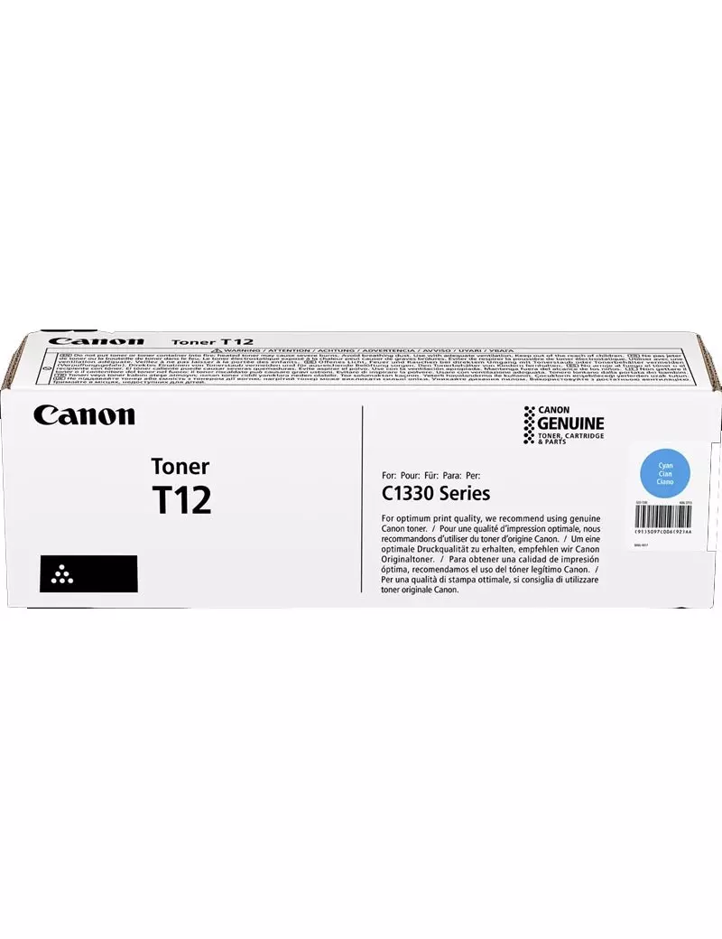 Toner Originale Canon T12c 5097C006 (Ciano 5300 pagine)