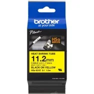 Nastro Originale Brother HSe-631E - 11,2 mm x 1,5 m - Termorestringente (Nero su Giallo)
