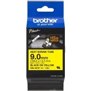 Nastro Originale Brother HSe-621E - 9 mm x 1,5 m - Termorestringente (Nero su Giallo)