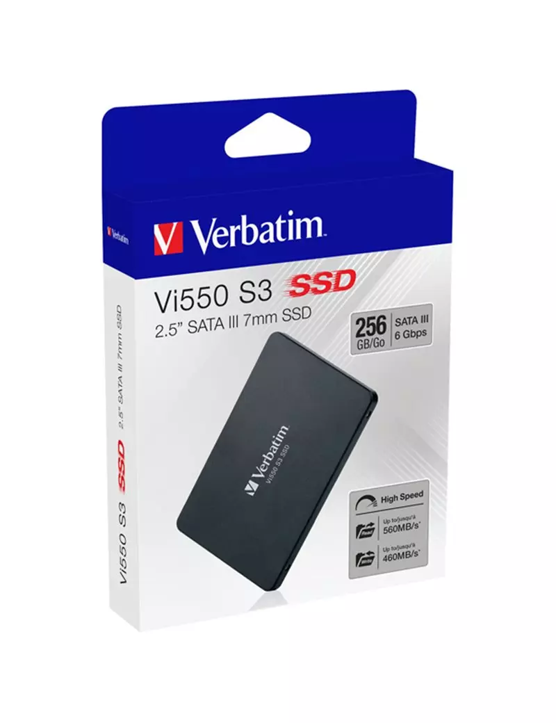 Hard Disk Interno Vi550 Verbatim - 2,5 Pollici - SATA III - SSD - 256GB - 49351 (Nero) Hard Disk Interno Vi550 Verbatim - 2,5 Pollici - SATA III - SSD - 256GB - 49351 (Nero)