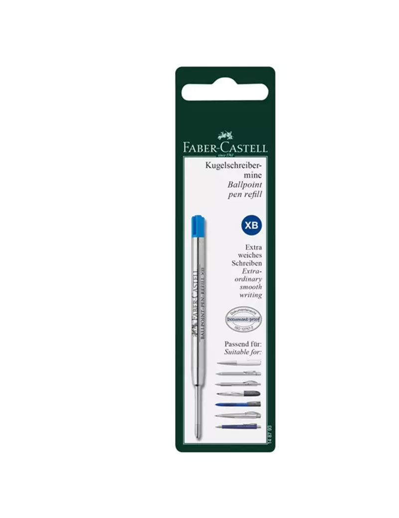 Refill per Penna a Sfera a Scatto Poly Ball Urban Faber Castell - 0,7 mm - 148793 (Blu)