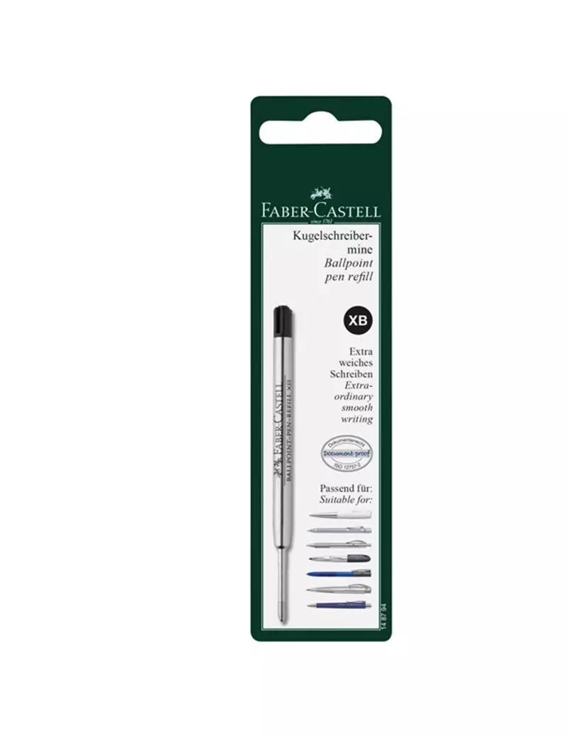 Refill per Penna a Sfera a Scatto Poly Ball Urban Faber Castell - 0,7 mm - 148794 (Nero)