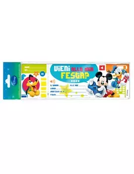 Blocchetto Biglietti Invito Festa Rex Sadoch - Mickey Disney - WYASSDIS (Assortiti Conf. 10)