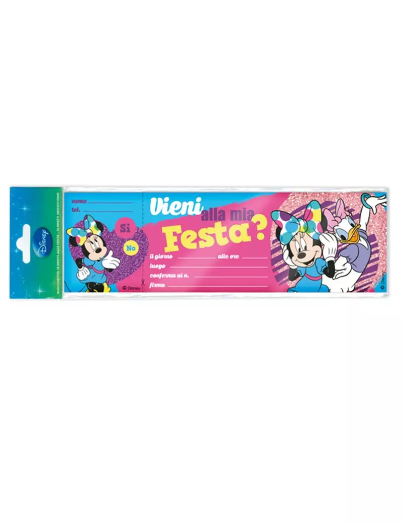 Blocchetto Biglietti Invito Festa Rex Sadoch - Minnie Disney - WYASSMIN (Assortiti Conf. 100)