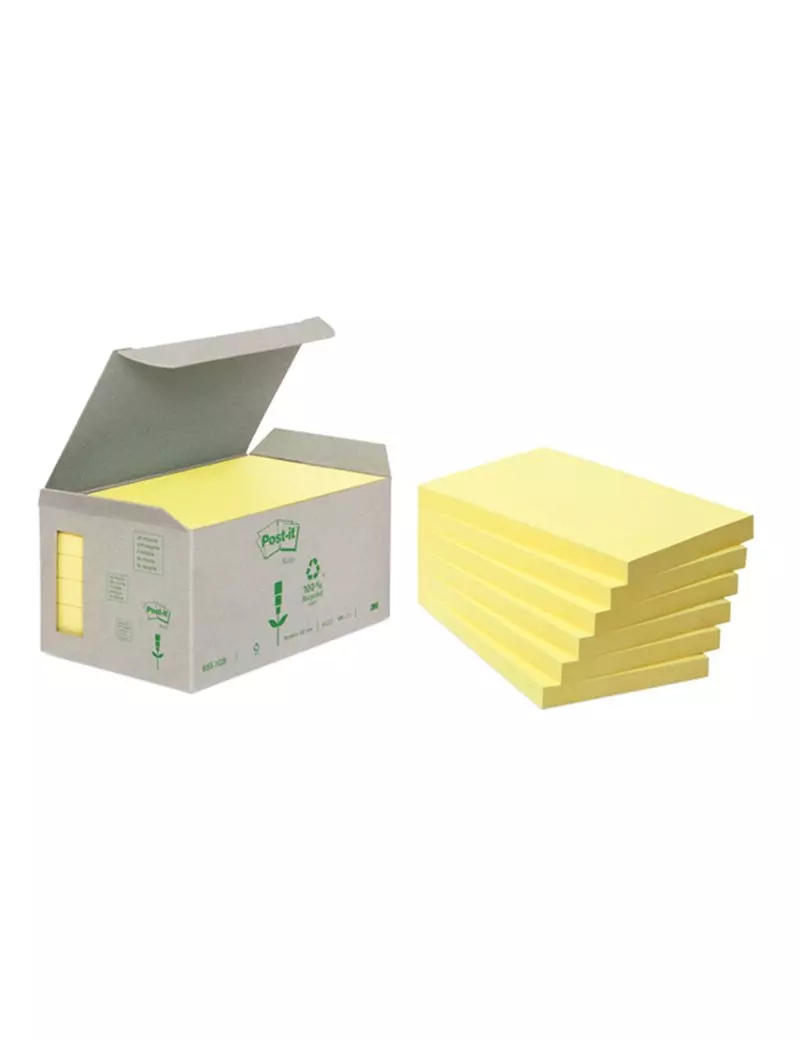 Post-it Z Notes Green 655-1B 3M - 76x127 mm - 7100172257 (Giallo Conf. 6)