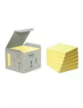 Post-it Notes Green 654-1B 3M - 76x76 mm - 7100172252 (Giallo Conf. 6)