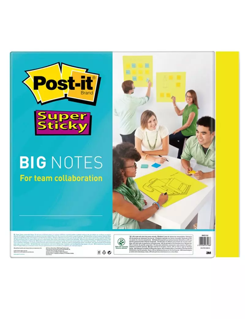 Post-it Super Sticky Big Notes BN11-EU 3M - 279x279 mm - 28649 (Giallo Neon)