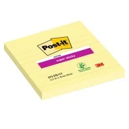 Post-it Super Sticky 675-SS3CY-EU 3M - 101x101 mm - 5074 (Giallo Canary a Righe Conf. 3)