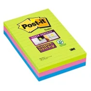 Post-it Super Sticky 656-12SS-CY-EU 3M - 101x152 mm - 76034 (Fucsia e Lime Ultra a Righe Conf. 3)