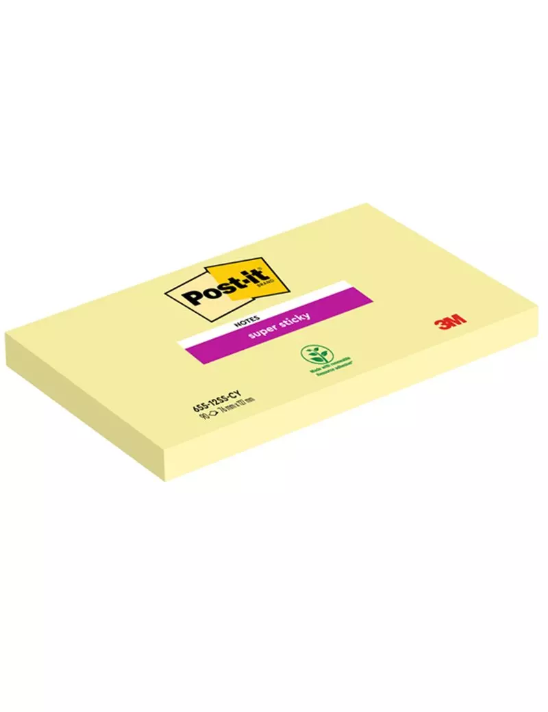 Post-it Super Sticky 655-12SS-CY 3M - 76x127 mm - 7100290175 (Giallo Canary Conf. 12) Post-it Super Sticky 655-12SS-CY 3M - 76x127 mm - 7100290175 (Giallo Canary Conf. 12)
