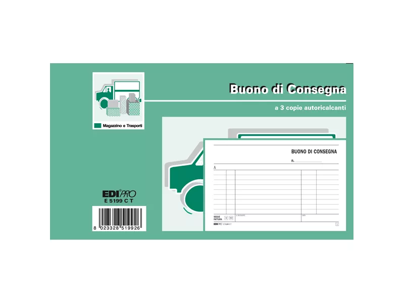 Blocco Buoni di Consegna Edipro - 17x10 cm - 33/33/33 Fogli Autoricalcanti - E5199CT