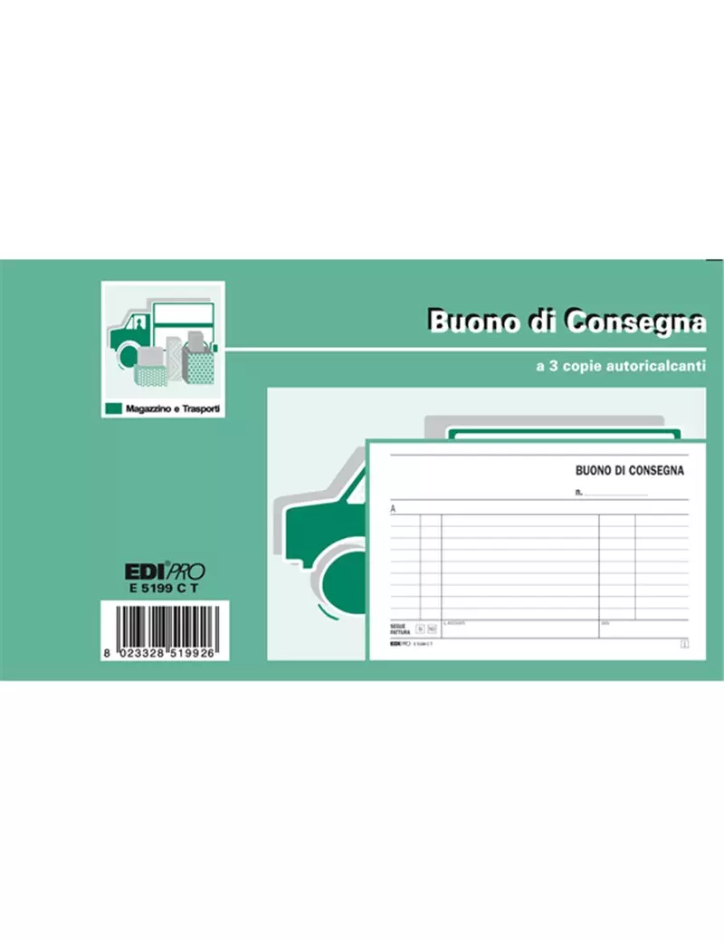 Blocco Buoni di Consegna Edipro - 17x10 cm - 33/33/33 Fogli Autoricalcanti - E5199CT Blocco Buoni di Consegna Edipro - 17x10 cm - 33/33/33 Fogli Autoricalcanti - E5199CT