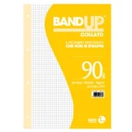 Blocco Collato con Fori Rinforzati BandUp BM - A4 - 90 g - 5 mm senza Margini - 40 Fogli - 0106433 (Conf. 10)
