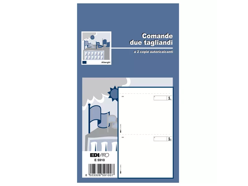 Blocco Comande Edipro - 9,9x17 cm - 25/25 Fogli Autoricalcanti - E5910 (Conf. 20)