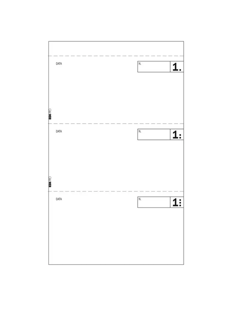 Blocco Comande a 3 Tagliandi Edipro - 9,9x17 cm - 25/25 Fogli Autoricalcanti - E5917 (Conf. 20)