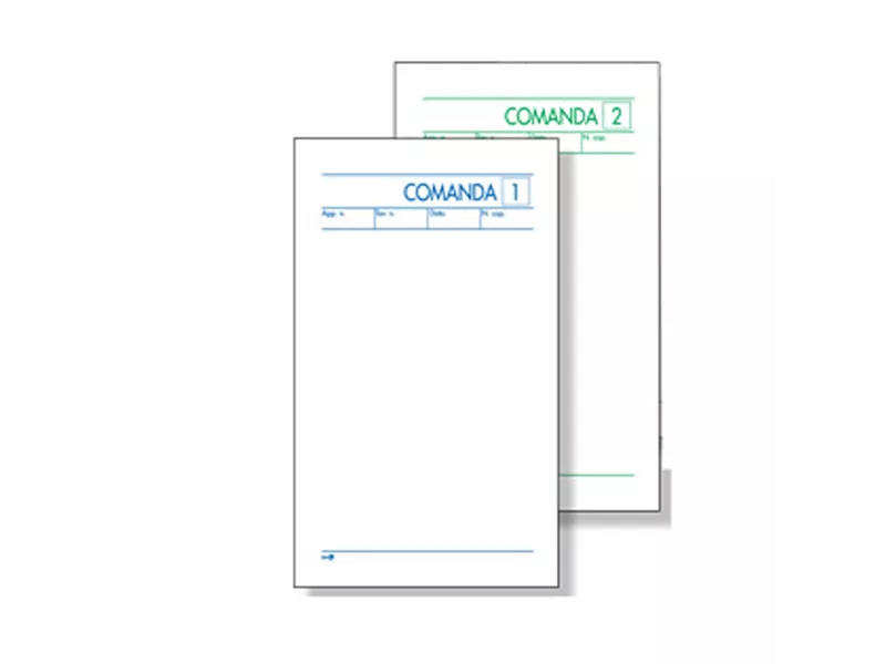 Blocco Comande a 7 Tagliandi BM - 10x22 cm - 25/25 Fogli Autoricalcanti - 0100423 (Conf. 5)