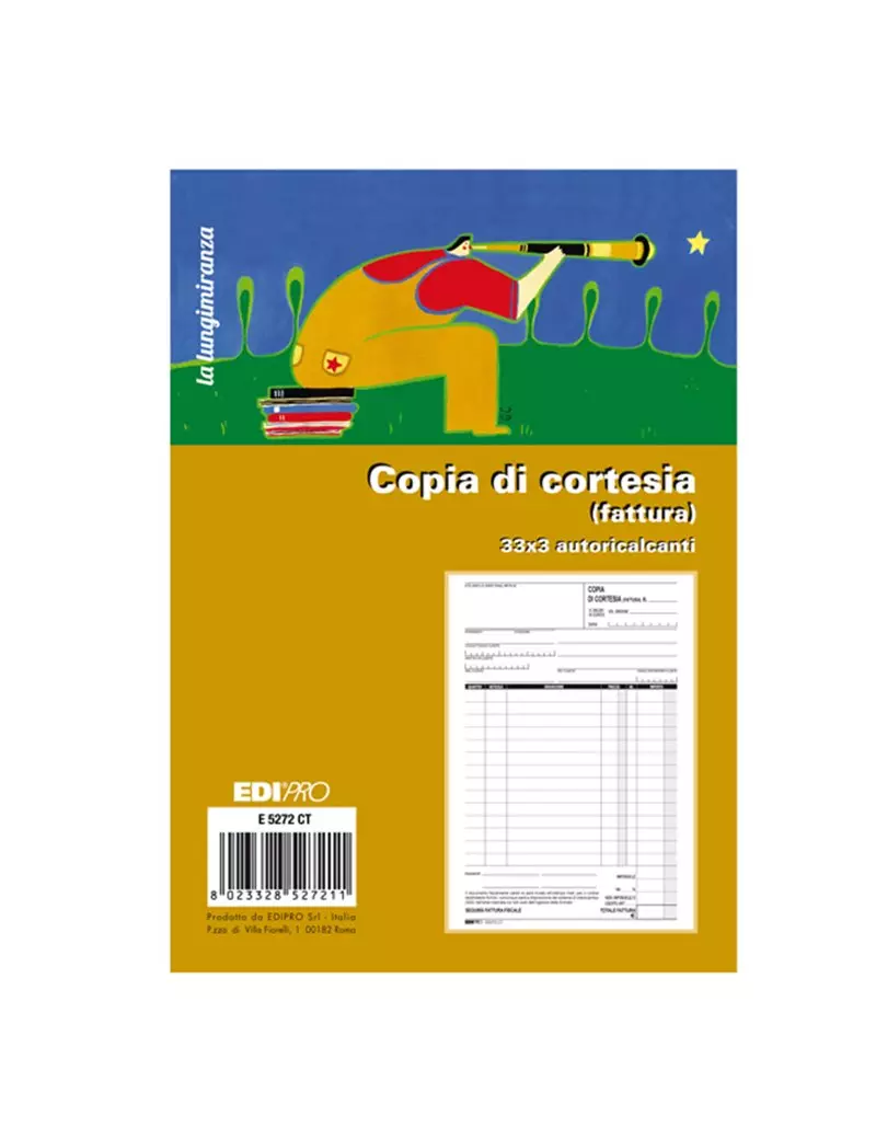 Blocco Copia di Cortesia Fatture Elettroniche Edipro - 14,8x22 cm - 33/33/33 Fogli Autoricalcanti - E5272CT (Conf. 10) Blocco Copia di Cortesia Fatture Elettroniche Edipro - 14,8x22 cm - 33/33/33 Fogli Autoricalcanti - E5272CT (Conf. 10)