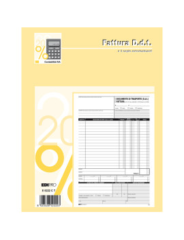 Blocco Fattura/DDT Edipro - 22x29,7 cm - 33/33/33 Fogli Autoricalcanti - E5222CT