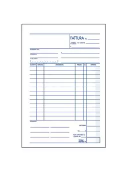 Blocco Fatture 1 Aliquota IVA BM - 15x22,5 cm - 50/50 Fogli Autoricalcanti - 0100072 (Conf. 5)
