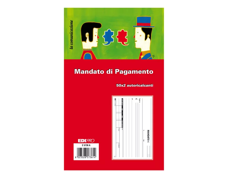 Blocco Mandato di Pagamento Edipro - 9,9x17 cm - 100 Fogli - E5736A