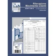 Registro Rilevazione Movimento Clienti Istat C/59 G Edipro - 21x31 cm - 50/50 Fogli Autoricalcanti - E5966G