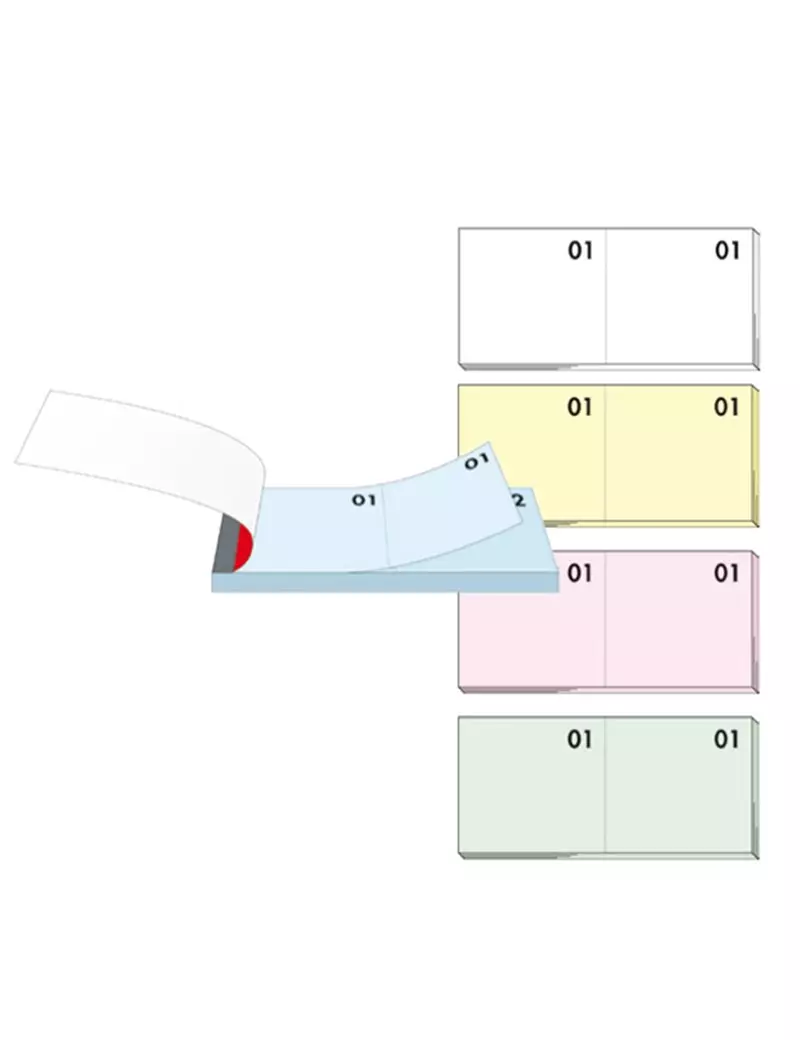 Blocco Numerato BM - Numeri da 1 a 100 - 13x6 cm - 0102189 (Assortiti Conf. 10)