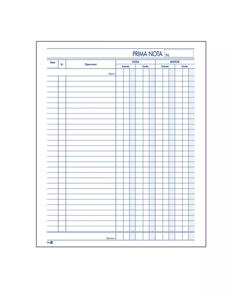 Blocco Prima Nota Cassa BM - 22x28 cm - 50/50 Fogli Autoricalcanti - 0100430 Blocco Prima Nota Cassa BM - 22x28 cm - 50/50 Fogli Autoricalcanti - 0100430