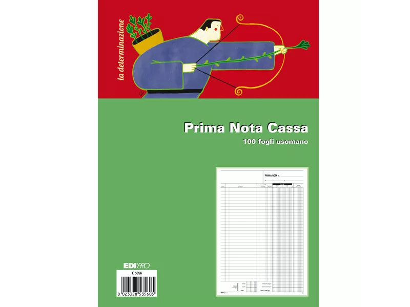Blocco Prima Nota Cassa Uso Mano Edipro - 21x31 cm - 100 Fogli - E5356