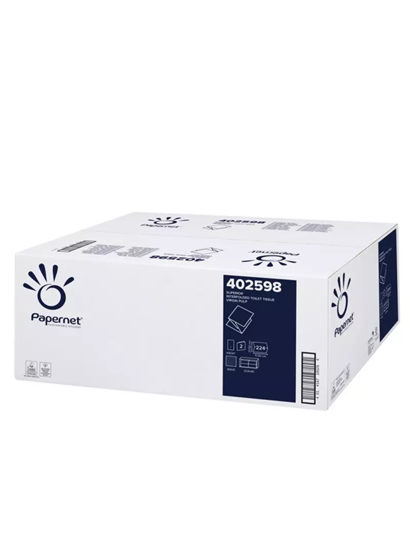 Carta Igienica Interfogliata Papernet - 2 Veli - 224 Strappi - 402598 (Conf. 40) Carta Igienica Interfogliata Papernet - 2 Veli - 224 Strappi - 402598 (Conf. 40)