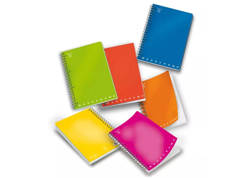 Blocco Spiralato Monocromo Pigna - A4 - 1 Rigo senza Margini - 70 Fogli - 02155551R (Assortiti Conf. 5)