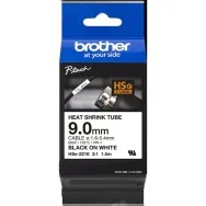 Nastro Originale Brother HSe-221E - 9 mm x 1,5 m - Termorestringente (Nero su Bianco)