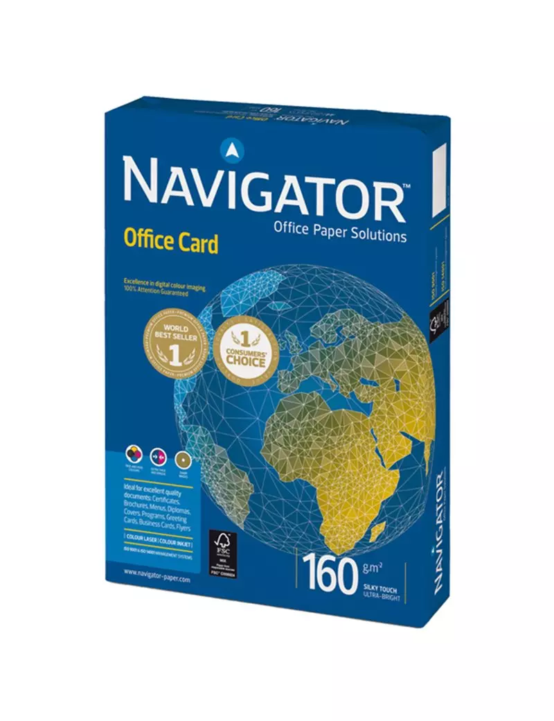 Carta Office Card 160 Navigator - A4 - 160 g - 02 A4 160 NAV (Risma 250)