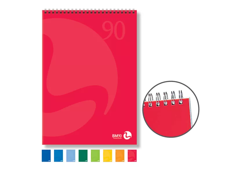 Blocco Sprialato Color 90 BM - A5 - 90 g - Quadretti 5 mm senza Margini - 50 Fogli - 0100207 (Assortiti Conf. 5)