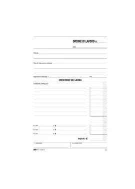 Blocco Ordine di Lavoro Edipro - 15x23 cm - 50/50 Fogli Autoricalcanti - E5663A