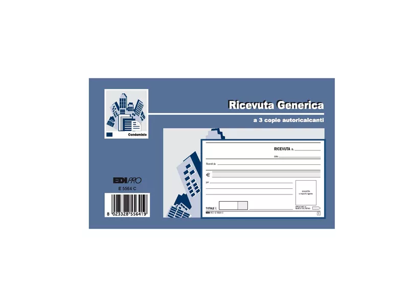 Blocco Ricevute Generiche Edipro - 17x9,9 cm - 33/33/33 Fogli Autoricalcanti - E5564CT Blocco Ricevute Generiche Edipro - 17x9,9 cm - 33/33/33 Fogli Autoricalcanti - E5564CT