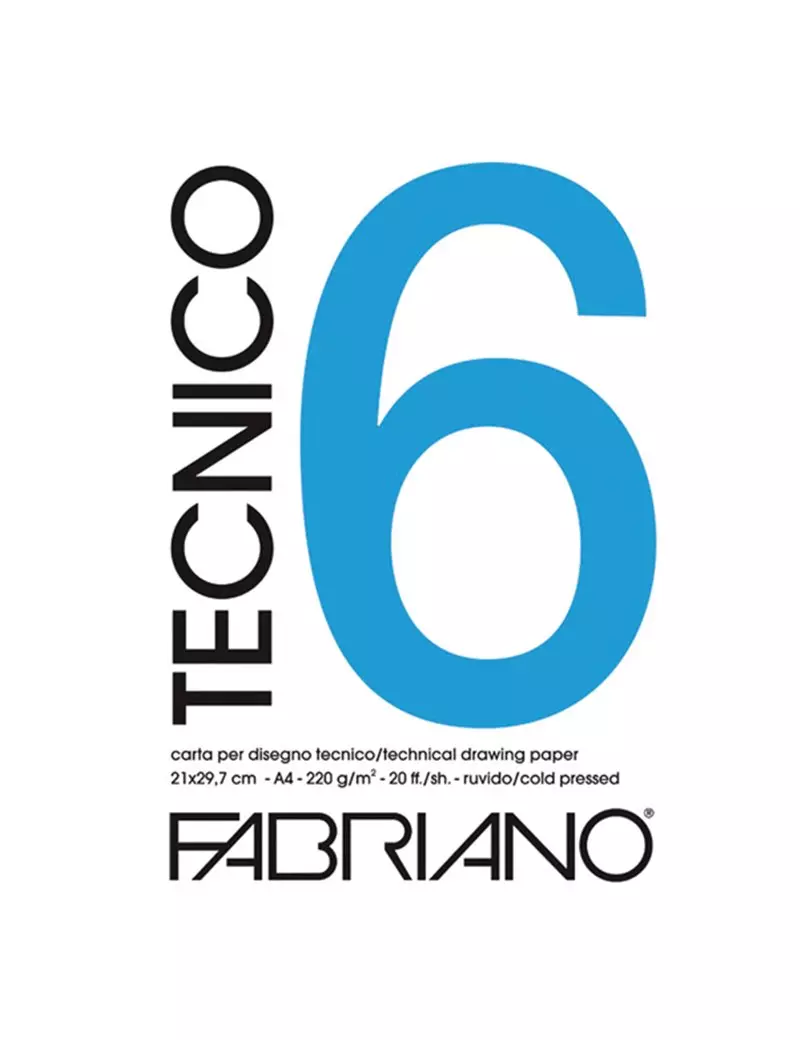 Album Tecnico Fabriano 6 25x35 cm Liscio 240 g 09802535 Bianco 8001348119104