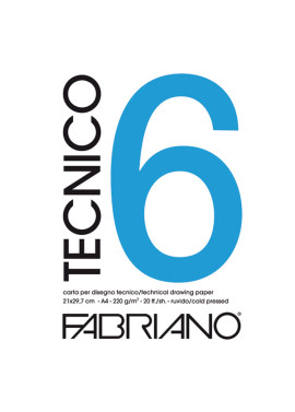 Album Tecnico Fabriano 6 - 25x35 cm - Liscio - 240 g - 09802535 (Bianco)