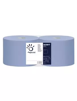 Bobina Asciugatutto Superior Papernet - 3 Veli - 500 Strappi - 403817 (Blu Conf. 2)