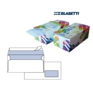 Buste Commerciali Mailpack Blasetti - 11x23 cm - Taglio Dritto con Strip - Con Finestra - 90 g - 0393 (Bianco Conf. 150)