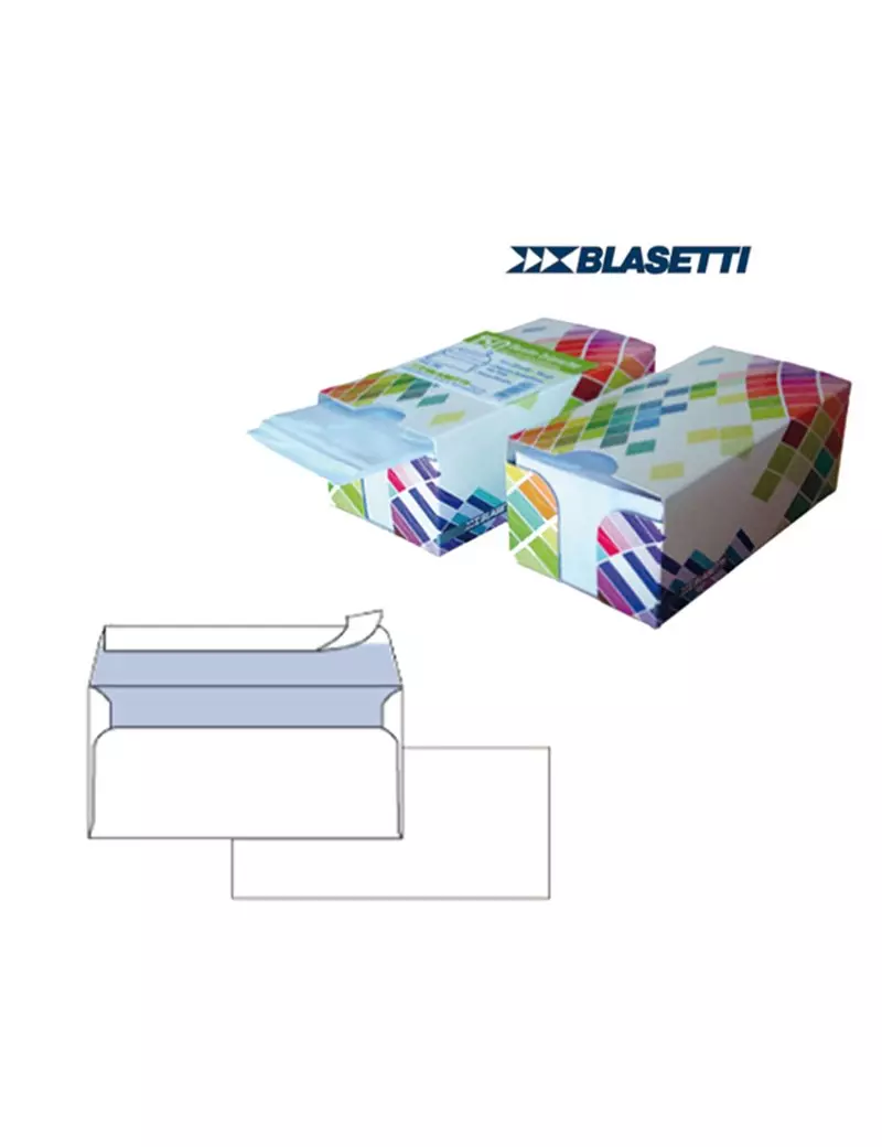 Buste Commerciali Mailpack Blasetti - 11x23 cm - Taglio Dritto con Strip - senza Finestra - 90 g - 0392 (Bianco Conf. 150) Buste Commerciali Mailpack Blasetti - 11x23 cm - Taglio Dritto con Strip - senza Finestra - 90 g - 0392 (Bianco Conf. 150)