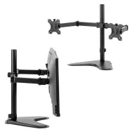 Braccio Portamonitor Doppio Freestanding Fellowes - 8043701 (Nero)