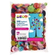 Bottoni in Plastica Deco CWR - 12029 (Assortiti Conf. 650)