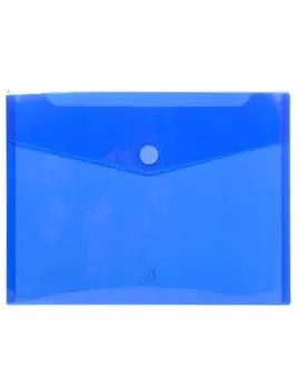 Busta a Tasca con Bottone in Velcro Exacompta - PPL - A4 - 56422E (Blu Trasparente Conf. 5)