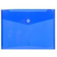 Busta a Tasca con Bottone in Velcro Exacompta - PPL - A4 - 56422E (Blu Trasparente Conf. 5)