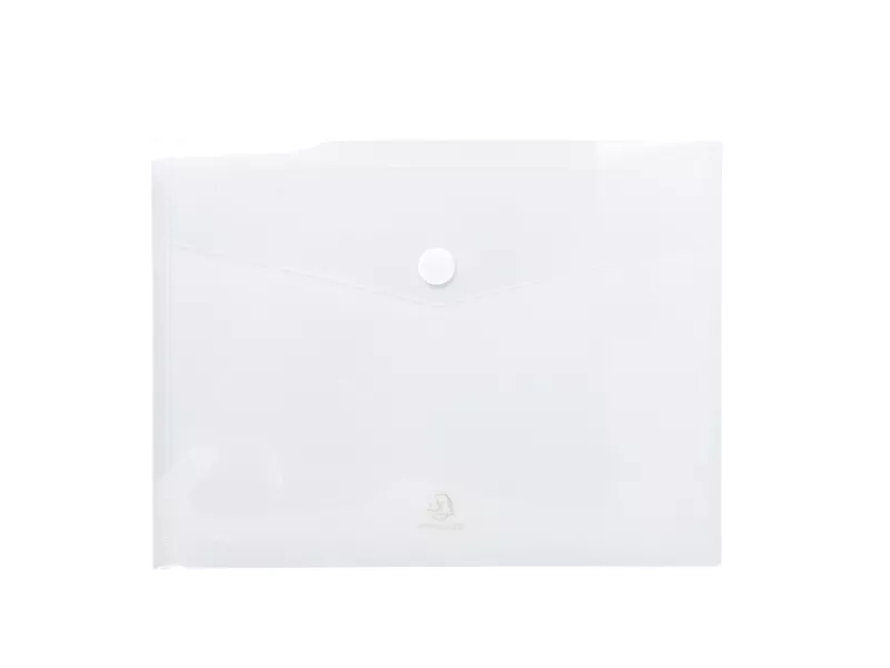 Busta a Tasca con Bottone in Velcro Exacompta - PPL - A4 - 56421E (Trasparente Conf. 5)
