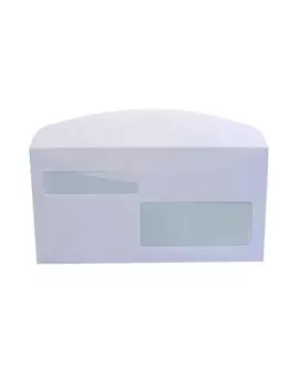 Buste Commerciali Large Blasetti - 11,5x22,7 cm - Doppia Finestra - 90 g - 100 (Bianco Conf. 500)