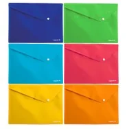 Busta con Bottone Colorosa Riplast - 33x24,5 cm - 361908 (Assortiti Conf. 6)