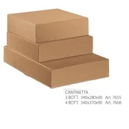 Scatola per Spedizione Bottiglie Scotton - 34x28x9 cm - 3 Bottiglie - 7655 (Avana Conf. 30)