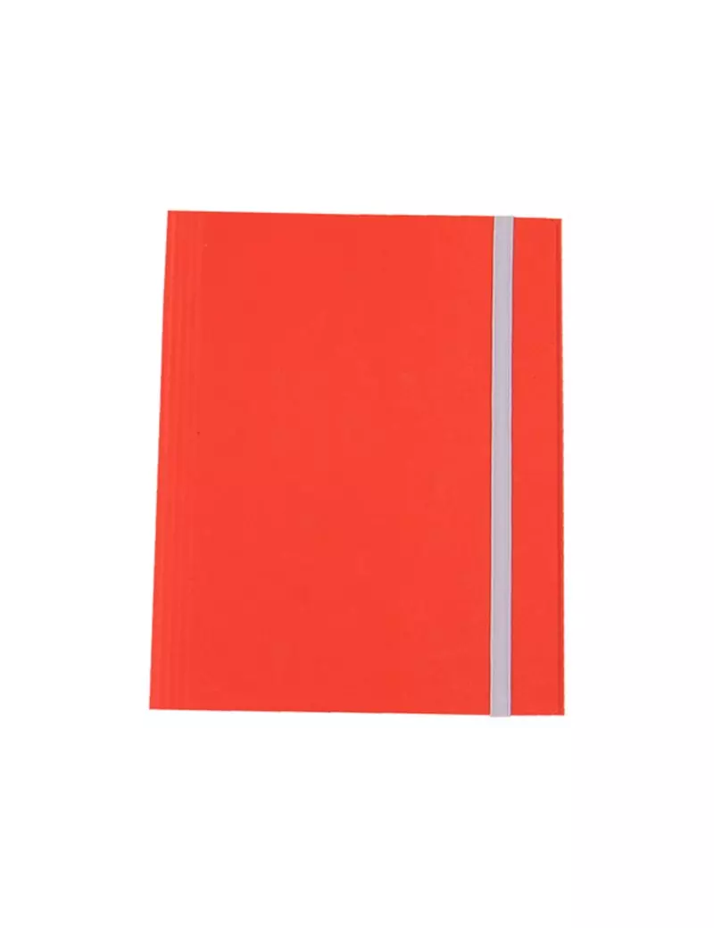 Cartellina 3 Lembi con Elastico Cartiere del Garda - 27x37 cm - CG0075FEXXXAC02 (Rosso Conf. 5)